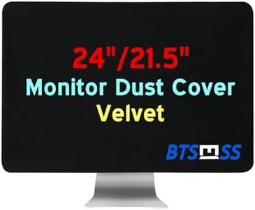 BTSELSS 21.5" 22" 23" 24" Computer Monitor Dust Cover,Black Screen Protective Sleeve Compatible with iMac 21.5-24 Inch Desktop Computer, Anti-Static Dustproof LCD/LED/HD Panel Case,Velvet