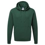 Russell Mens Authentic Hooded Sweatshirt / Hoodie (M) (Bottle Green)