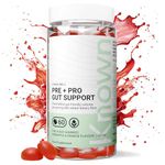 Probiotics for Gut Health - Prebiotic & Probiotic Support Gummies | Pineapple & Orange Flavour | 60 Two-a-Day Vegan Vitamin Gummies (One Month’s Supply) 