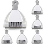 Zopeal 6 Sets Mini Dustpan and Brush Cleaner Set Small Whisk Hand Broom and Dust Pan Portable Multifunctional Cleaning Tool for Car Table Desk Countertop Kitchen Key Board Home Cat Dog Other Pets Nest