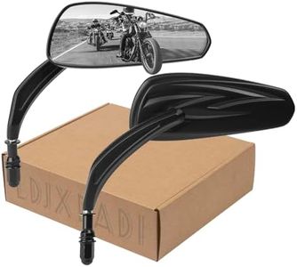 LDJXDADI Motorcycle Rear view Mirrors for Harley Sportster Road King Street Electra Glide Road Glide Dyna Softail 1982-2023 (Black)