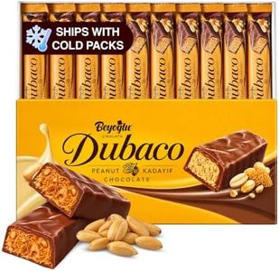 Beyoglu Dubaco Dubai Kadayif Chocolate, Peanut, 229.3 oz, 100 Count | Milk Chocolate with Crispy Kadayif and Rich Nut Cream, Individually Wrapped Bars, Dubai Style Dessert, 2.29 oz Each