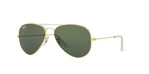 RB-3025 RybanUnisex Aviator 100% UV Protected Pilot Sunglasses - 0RB3025W087958 (Green Lens/Gold Frame, 58)