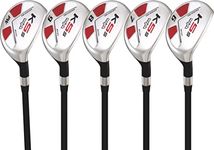 Majek Senior Men’s Golf All Hybrid Partial Set, which Includes: #6, 7, 8, 9, PW Senior Flex Right Handed Utility “A” Flex Club