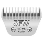 5FW Pet Dog Grooming Detachable Wide Blades,Compatible with Andis,Oster A5,Wahl KM10/Moser 45/Masterclip A5 Clippers,Cut Length 1/4"(6.3mm) for larger animals