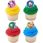 24 Mickey Mouse FunHouse Cupcake Rings Toppers Minnie Donald Goofy