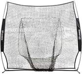 Champion Sports Baseball Softball Net: Rhino Flex Baseball / Softball Pitching and Batting Training Net - Portable Hitting and Throwing Practice Net