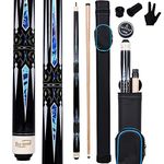 Ray speed Pool Cue Stick with Hard Case 58 inch with Low Deflection Shaft Professional Billiard Pool Stick