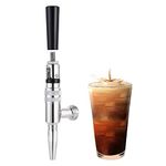 Dbgogo Nitro Tap Stout Faucet, All Stainless Steel Nitrogen Draft Beer Tower Cold Brew Nitro Kegerator Draught Keg Tap with Homebrew Standard Beer Faucet Handle