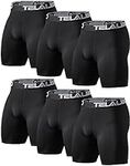 TELALEO 6 Pack Compression Shorts f