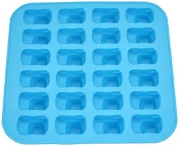 Fairly Odd Novelties Mini Car Shape Flexible 24 Ice Tray Mold Blue Rubber Novelty Gag Gift, One Size