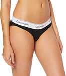 Calvin Klein - Women's Underwear - Bikini Brief - Modern Cotton - Medium Rise Waist - Signature Waistband Elastic - Black - M