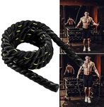 Ohanian Heavy Jump Rope Skipping Rope Workout Battle Ropes for Men Women Total Body Workouts Power Training Improve Strength Building Muscle 300cm/2.5cm Length/Weight 1250 Grams