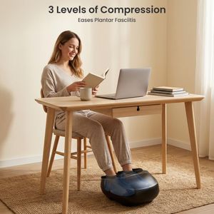 COMFIER Shiatsu Foot Massager with Heat – 3-in-1 Kneading, Vibration, Remote Control