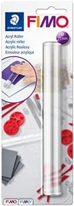 STAEDTLER 8700 05 FIMO Acyrlic Roller for Polymer Modelling Clay - Transparent, 20x2cm (Pack of 1)