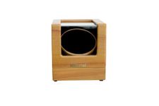 Medetai Luxury Automatic 2+0 Watch Winder Automatic Rotation Watch Storage Display Case Box Slient Motor Wristwatch Boxes (wooden orange velvet black)