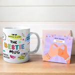 SINCE 7 STORE "The Bestie Mug" Coffee Mug With Greeting Card - Beautifully Designed Mug For Girl Bestfriends/Perfect Birthday/Any Occasion Gift Friendship Day, 350 Ml