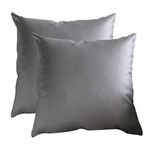 AMhomely Cushion Covers,Decorative 2pc Faux Leather Cushion Covers Throw Pillowcase Sofa Home Decor Solid Color for Sofa Chair Couch/Bedroom Decorative Pillowcase