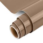 IModeur Glossy Brown Vinyl Permanent, 30.5 x 152.5 cm(12'' x 5 Ft) Brown Permanent Vinyl for Cutting Machines and Silhouette Cameo, Adhesive Vinyl for Cup, Window, Mirror, Home Decor