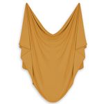 KELOR - Luxury Bamboo Wrap Blanket - Double Sided - Stretchy, Lightweight & Breathable - Viscose with Spandex - Versatile Wearable Travel Blanket - Shawl - Scarf - Baby Wrap - Golden