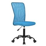 BestOffice Cheap Desk Chair Computer Adjustable Swivel Rolling Chair for Home&Office, Blue