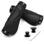 QEWORANE Bike Grips Bicycle Grips with Anti-Slip Mountain Dirt Bike Grips 22.2mm Ergonomic Bicycle Handlebar Grips for Scooter BMX MTB Beach Cruiser(Black)