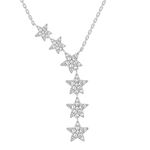 GIVA 925 Silver Starry Drop Necklace | Gifts for Girlfriend,Pendant to Gift Women & Girls | With Certificate of Authenticity and 925 Stamp | 6 Month Warranty*