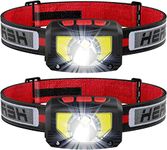 TINMIU Rechargeable LED Headlamp Flashlight, 2-PACK 1000 Lumen Super Bright Motion Sensor Head Lamp, IPX5 Waterproof, Bright White Cree Led & Red Light Perfect for Running, Camping, Hiking & More