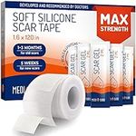 1.6″ x 120" Silicone Strips for Scar Healing: Premium Silicone Sheets for Scars, Advanced Silicone Scar Strips & Silicone Scar Tape for Surgical Scars - All-in-One Scar Care Solution