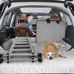 SUV Cargo Liner for Dogs,Waterproof Pet Cargo Cover Dog Seat Mat Scratch Proof Non-Slip Cargo Cover for Dogs with Bumper Flaps Protector, Large Size Universal Fit for Cars Truck Sedans