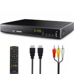 HD Blu-Ray Disc Player for TV with HDMI & AV Cables, Upscaling TV CD DVD Player 1080P, Built-in PAL NTSC, HDMI AV Coaxial Output USB Input