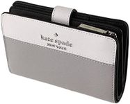 Kate Spade New York female Staci Colorblock Medium Compact Bifold Wallet (Nimbus Grey)