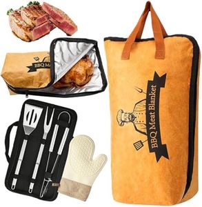 BBQ Blanket for Resting Meat,21 Inch Meat Blanket Insulated Bag for Turkey Brisket Beef Grilled Meats Pork Shoulder Reusable Smoker&Grilling Accessories,Anniversary Birthday BBQ Gifts for Men Dad