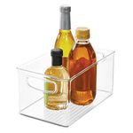 InterDesign Home Kitchen Organizer Bin for Pantry, Refrigerator, Freezer & Storage Cabinet-10" x 6" x 5", Clear