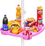 Skywin Umbrella Tray - Beach Umbrella Table Tray with Compartments for Cups and Snacks Great for Beaches, Gardens, Yards, Patios - Universal Pole Fit