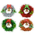 VRB Dec™ Christmas Wreath for Front Door Wall Hanging/Wall Bowknot Hanging Decoration for Xmas Party/Door 0rnament - Christmas Decorations for Home (Decorated Wreath (Pack of 1))