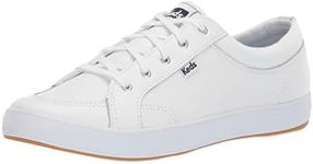 Keds Center Lace Up, Sneaker Womens, White Leather, 7.5 Medium