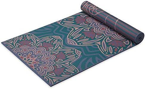 Gaiam Yoga Mat Premium Print Reversible Extra Thick Non Slip Exercise & Fitness Mat for All Types of Yoga, Pilates & Floor Workouts, Jade Salutation, 6mm