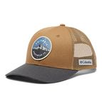 Columbia Unisex Columbia Mesh Snap Back - High Snap Back Cap, Delta x Shark x Mt Hood Circle Patch, Size O/S