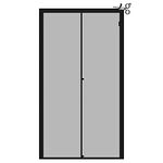 Yotache Adjustable Magnetic Screen Door Fit Doors Size Width 34" - 38" Height 96" - 98", Reinforced Fiberglass Mesh Curtain with Unique Widen Strip
