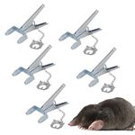 REPELEM Easy Set Scissor Mole Traps, Reusable Mole Trap, Rust-Free Garden Protection, Humane Vole & Mole Killer, Powerful Mole Deterrent | Large, Pack of 5