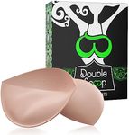 Double Scoop® Bra Inserts with Bonus Pack of Double-Sided Tape, Push Up Bra Pads Inserts, Add a Cup Breast Pads A/B, C, D