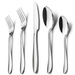 HaWare 40-Piece Silverware Set, Stainless Steel Flatware Service for 8, Modern Tableware Cutlery for Home, Elegant Eating Utensils Include Knives/Spoons/Forks, Mirror Polished, Dishwasher Safe