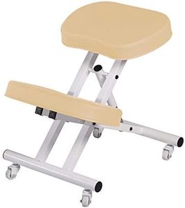 Master Massage Healthy-Star-Program Steel Posture Kneeling Chair with Back Support for Office –Metal Folding Posture Chair, Cream