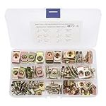 KIMISS 60Pcs U Nut Clip Kit, Stainless Steel U Nuts Clamp Set M4 M5 M6 M8 U Nuts Set for Car Motorcycle Automotive Clips