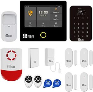 Elder Alarm System Wireless Smart Security 14-Piece Kit DIY WiFi & 4G, Keypad, Outdoor Siren, Doorbell, Leakage, Motion Sensors, Smart Home Alarm System & Business Security