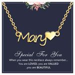 Name Necklace Personalized for Women : 18K Gold Plated Custom Name Necklace Chain Name Plate Choker Necklace Customized Gift Idea for Women Female Friends BFF, (Name+heart)