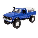 RC Rock Crawler WPL C24 RTR 1/16 RC Trucks Blue with LED Lights 2.4Ghz 4x4 Off-Road All Terrain Car, RC Crawler Remote Control Truck Hobby Grade Adults Age 16+