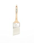 Zibra Angled Paint Brush for Painting Trim, Walls, and Doors, 2.5-inch, White, Pro Grade for All Paints and Stains