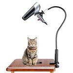 Dog Hair Dryer Holder Hands, 360 Degrees Rotatable Lazy Hair Dryer Stand Adjustable Pet Grooming Table Hair Dryer Stand Holder with Clamp for Dogs Cats Pets Grooming